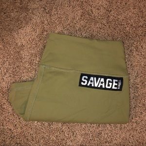 Savage Barbell Army Green Shorts